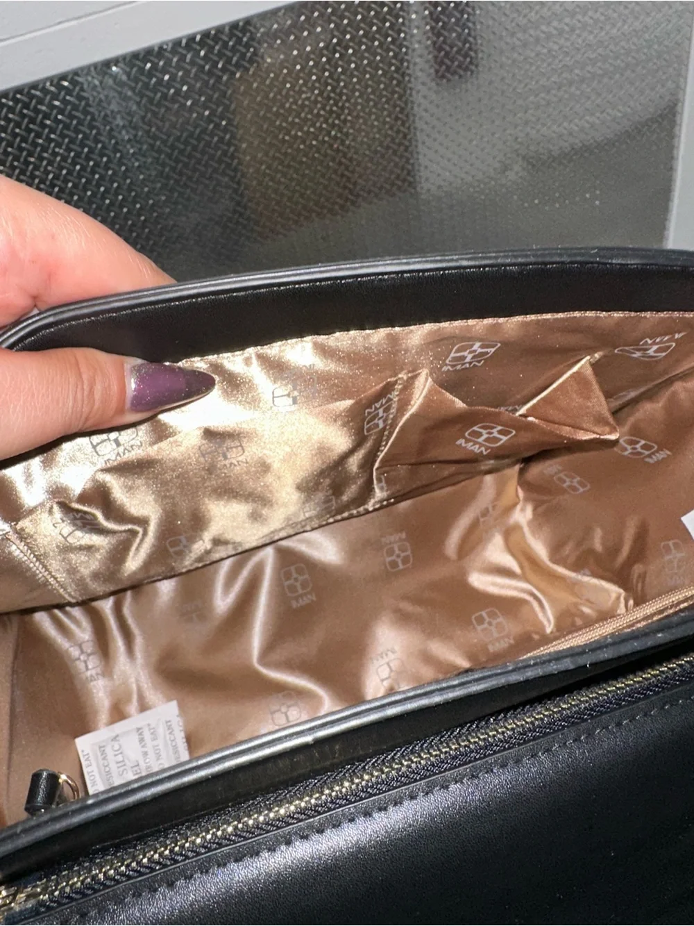 IMAN Convertible Satchel - Black Croc and Floral